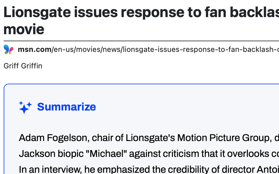 AI summaries for any Firefox page